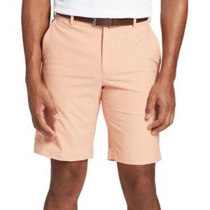 Men's Walter Hagen Perfect 11 Golf Shorts Size 30 Seersucker Orange‎ Apricot NEW